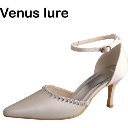 23 ColorsBridal Heels for Women Ivory Pointed Toe Ladies Footwear Heels