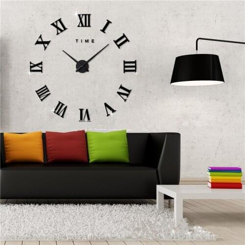 3D Acrylic Mirror Wall Clock Diy Quartz Watch Still Life Clock Modern Home Decoration Living Room Sticker Modern Design