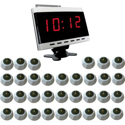 433mhz Hospital devices patient call bell system with 1 nurse panel for nurse station and 30 nurse bell buzzer