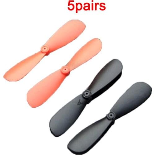 5pairs CW CCW 2-Blade Propeller Aperture 0.75mm Length 45mm Paddle Black Orange Prop for 0.8mm Shaft 610 612 613 614 615 Motor
