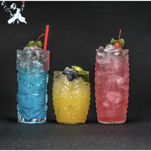 500ml Grimace Ceramic Cup Tiki Glass Ceramic Tiki Mug Creative Porcelain Beer Wine Mug Cup Bar Mugs