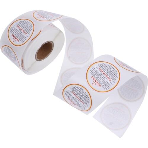 500Pcs Candle Warning Sticker Label Removable Safety Decals for Candle Jar