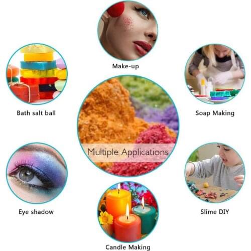 52 Color Mica Powder Pearlescent Pigment Resin Colorant Pack Skin Safe For DIY Soap Epoxy Resin Candle Nail Makeup Craft