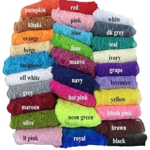 60YARDS / lot , 8 cm Elastic lace , Lace Trim, Elastic lace for headband shabby chiffon flowers DIY