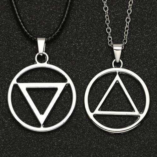 Akatsuki Hidan Necklace Ninja Jashin Symbol Trinity Christianity Catholicism Pendant Religion Amulet New Anime Jewelry Wholesale