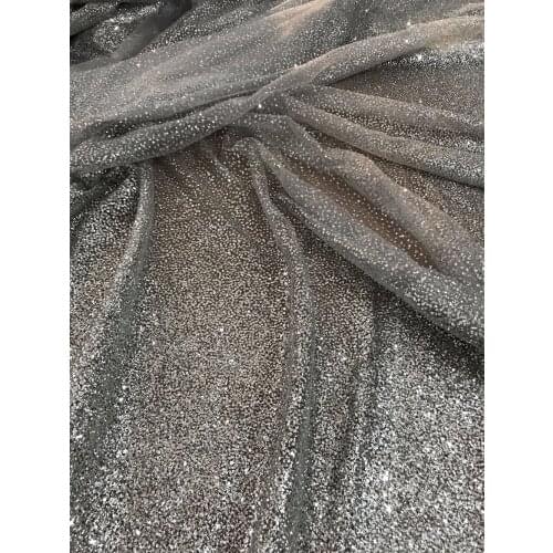 Sparkly SYJ-1216117 glitter African net guipure fabric with glitter high quality