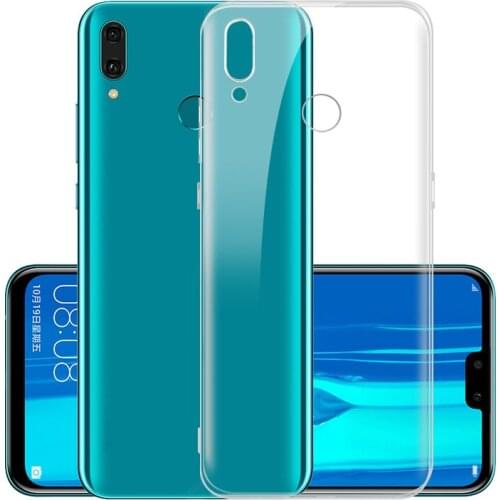 For huawei Y9 case silicone cover 6.26" Slim tpu case for huawei Y9 coque etui hoesje capa on 360 shockproof phone bags