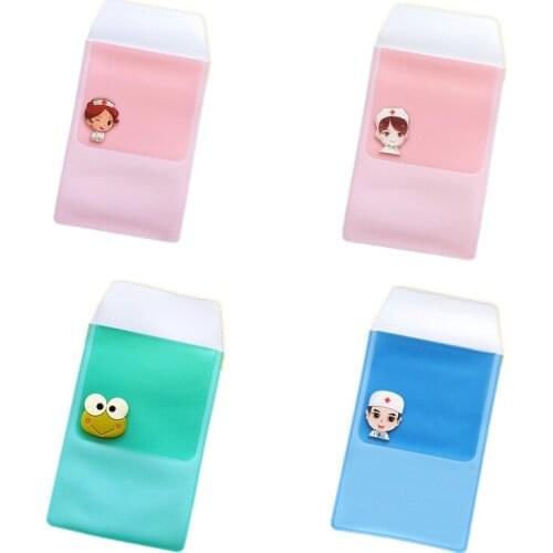 Doctors Nurses Clothes Pocket Pen Case Gel Pen Pouch PVC Leak-proof Ink Pen Holder Bag for Medical Workers Protective Sleeve