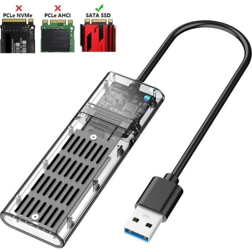 M2 SSD Case SATA Chassis M.2 to USB 3.0 Gen 1 5Gbps SSD Enclosure M.2 NGFF SATA External Hard Drive Case B Key SSD Disk Box