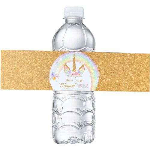 DIY Unicorn Party Bottle Sticker Wedding Candy Box Happy Birthday Party Decoration Kids Favors Unicorn Gift
