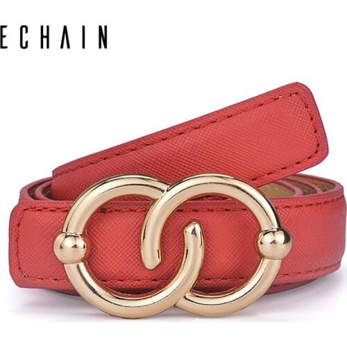 ECHAIN Luxury Designer Kids/girls Children Belt Boys High Quality Women PU Leather GG Double G Buckle Strap Belt for Jeans