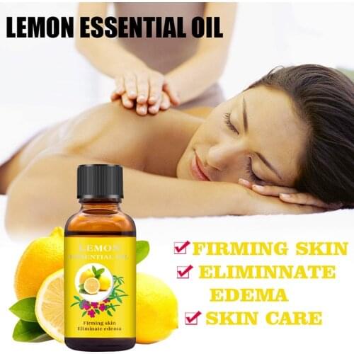 Pure Plant Lemon Massage Essential Oil Relax for Scrape Therapy Spa Improve Sleep Body Skin Care 30ML TSLM1