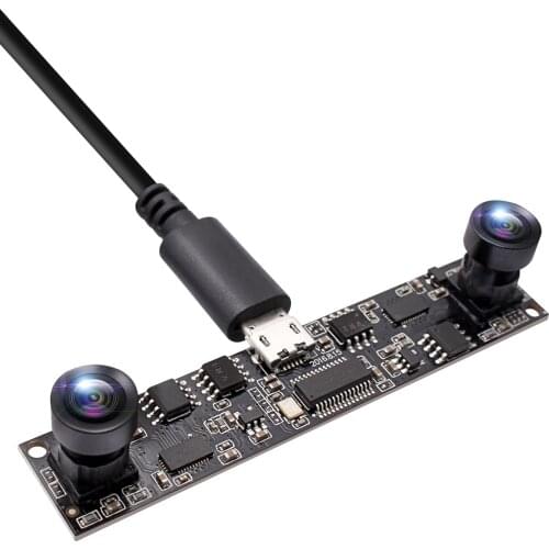 ELP 720P Cmos OV9712 sensor Mjpeg YUY2 dual lens stereo usb camera with UVC for Robot vision