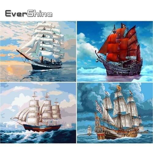 EverShine Oil Painting By Numbers Drawing Canvas Landscape Hand Painted Wall art Childrens Room Decor