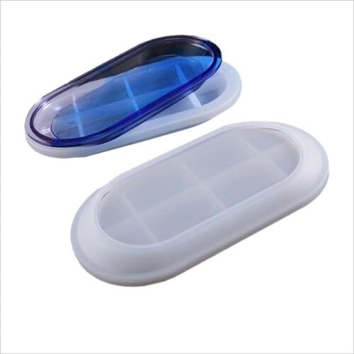 DIY Dish-shaped Resin Mold Silicone Mold DIY Oval Dish Resin Ashtray Trays Mold Jewelry Storage Box Making Tools Plate Mould