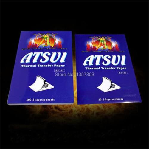 100 Sheets ATSUI Tattoo Carbon Stencil Thermal Transfer Paper Supply Tattoo Accessories Supplies
