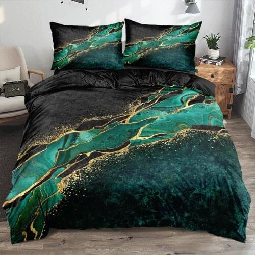Classic 3D Marble Quilt Cover Set Bedding Sets Comforter Covers Pillowcases Duvet Cover Linens Bed Queen 150x200 Home Textiles