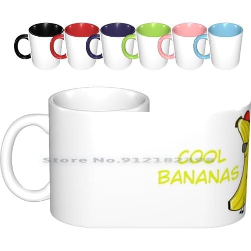 Cool Bananas Ceramic Mugs Coffee Cups Milk Tea Mug Cool Bananas Dad Joke Cool Banana Book Funny Cute Aesthetic Cool Creative