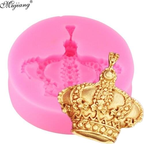 Mujiang Crown Silicone Mold Fondant Mould Cake Decorating Tools Chocolate Gumpaste Moulds Sugarcraft Kitchen Baking Tools