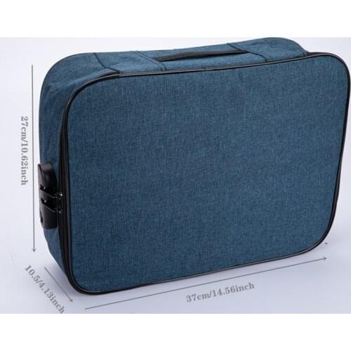 Mens Business Waterproof Storage Pack Home Accessories Item Document Bag Large Capacity Travel Passport Wallet Card Organizer