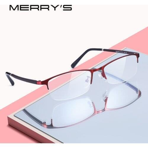 MERRYS DESIGN Men Women Alloy Glasses Half Frame Myopia Prescription Eyeglasses Optical Frame S2265