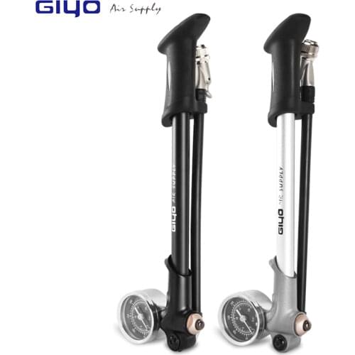 GIYO Pump 300psi High-pressure Bike Air Shock Pump for Fork & Rear Suspension Cycling Bicycle Pump Mountain Bike Pump with Gauge