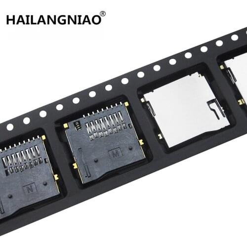 New 100pcs/TF since bomb type connector seat Micro SD Outside welding SMD TF card seat