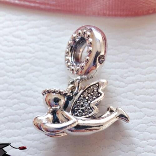New Winter Angel of Love Dangle Charm 925 Sterling Silver Pendants Charms Beads Fit Bracelets DIY Women Christmas Gift Jewelry