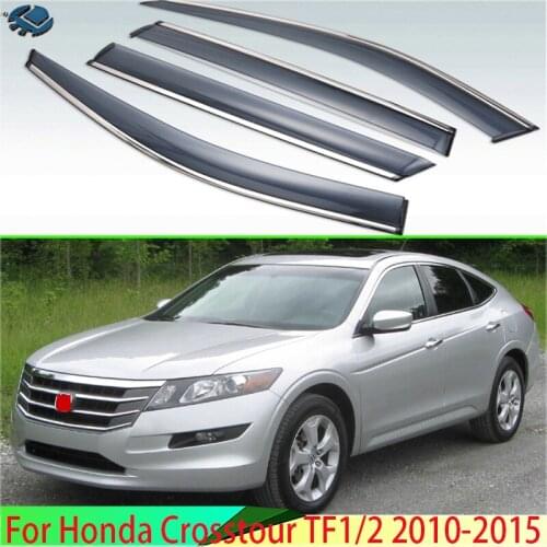 For Honda Crosstour 2010-2015 Plastic Exterior Visor Vent Shades Window Sun Rain Guard Deflector 4pcs