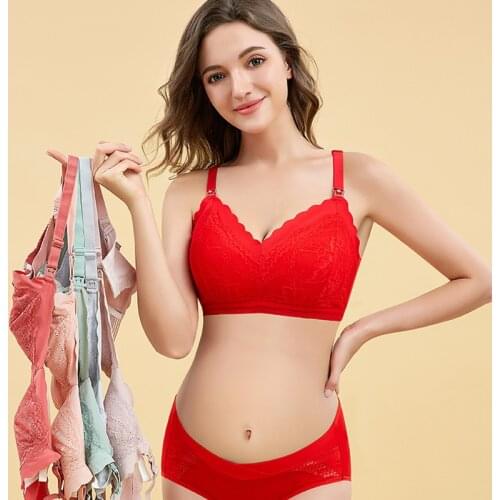 Breastfeeding Nursing Bra Pregnancy Women Cotton Underwear Mother Maternity Bras for Feeding Wirefree Seamless Prevent Sagging