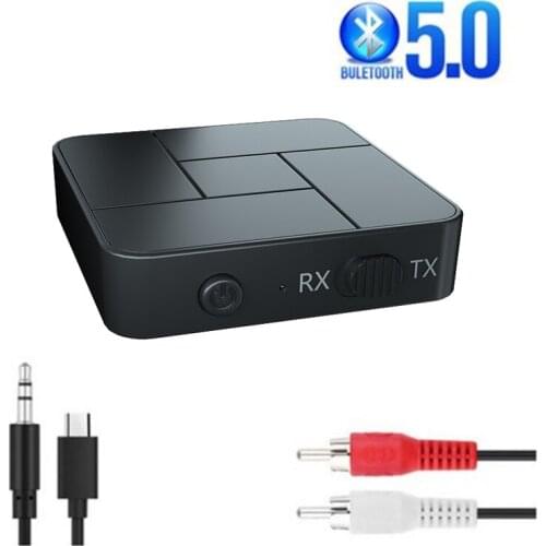 Bluetooth 5.0 Receiver Transmitter 3.5mm 3.5 AUX Jack RCA USB Dongle Wireless Audio Adapter Handsfree Call For Car TV PC Speaker