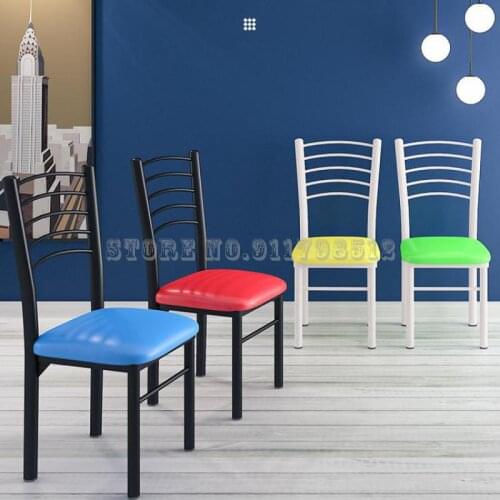 Simple dining chair modern minimalist economical home restaurant backrest stool Nordic makeup chair desk wrought iron chair