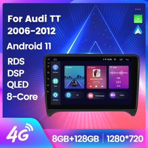 2+32G Android 11 Car Radio Multimedia Player Radio GPS for Audi TT MK2 8J 2006 2007 2008 2009 2010 2011 2012 Stereo Player