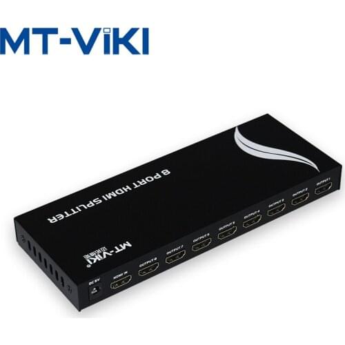 MT-VIKI 8 Port HDMI Splitter 1 into 8 HD Distributor Support 1080p 4k*2k 3D Send 1 HDMI Video to 8 TV LCD Monitors MT-SP108M