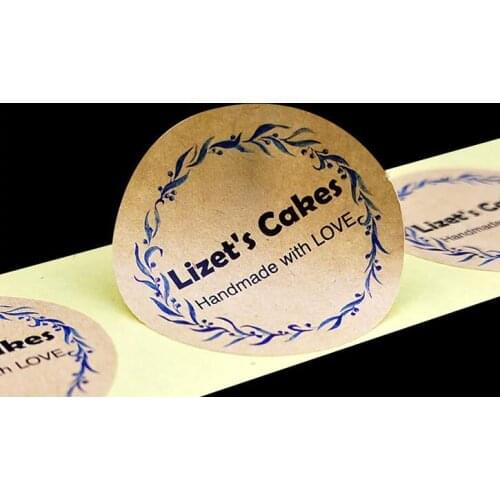 Kraft Paper Sticker Label With Custom Logo Printing