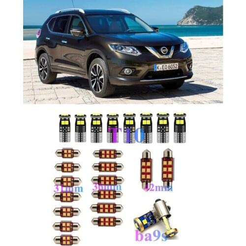 Interior LED Lights Replacement for Nissan qashqai juke x-trail tiida 350Z 370Z altima armada Kubistar Accessories Kit WHITE
