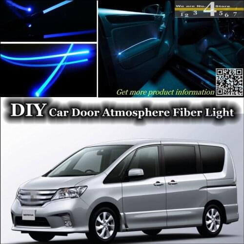 Interior Ambient Light Tuning Atmosphere Fiber Optic Band Lights For Nissan Serena ZNA Succe For Suzuki Landy Door Panel Tuning