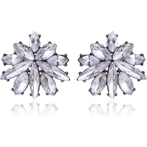 TODOX New Women stud Earrings large Personality Fashion Jewelry Retro Geometric color Acrylic Crystal Female Elegant hot sale