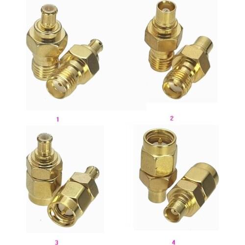1Pcs SMA to MCX Male plug & Female jack Straight RF Coaxial Adapter connector Test Converter
