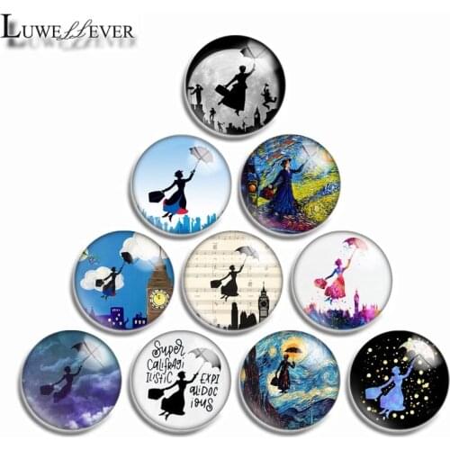 12mm 10mm 16mm 20mm 25mm 30mm 557 Marry Mix Round Glass Cabochon Jewelry Finding 18mm Snap Button Charm Bracelet