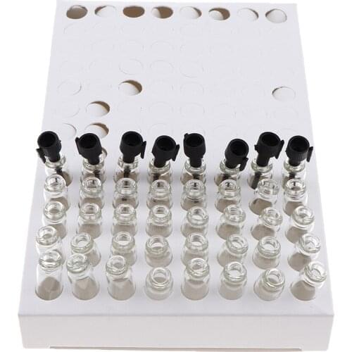 104PCS 1ml Bulk Perfume Fragrance Serum Samples Mini Containers & Tight Lid Empty Glass Vials Dropper Bottles for Travel/Party