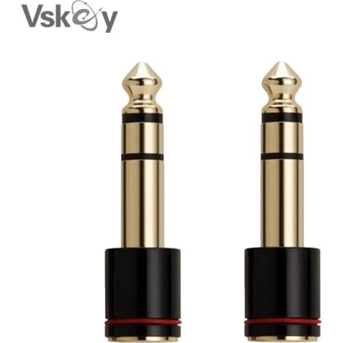 10pcs High Quality Stereo 1/4'' Male Plug 6.35mm to 3.5mm Female Jack Socket Gold Plated Audio Stereo Converter Connector