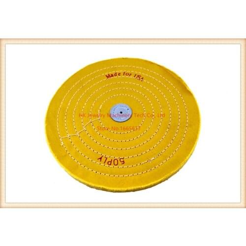 Free Shipping 6X50 Yellow Buffing Cloth Wheel Jewelry Polishing Tool Cotton Buffing Wheel 2pcs/lot Buffing Disc