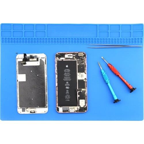 Electrical BGA Soldering Repair Station 405 x 305mm Maintenance Platform with Screw Location Mat Heat Insulation Silicone Pad