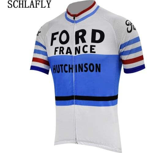 France white classic cycling jersey short sleeve summer bike wear jersey road jersey cycling clothing schlafly cycling top