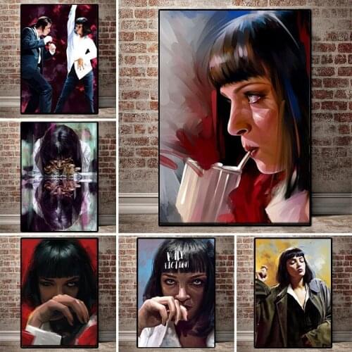 Pulp Fiction Quentin Tarantino Canvas Painting Modern Wall Art Picture Vintage Movie Poster and Print Home Decoration