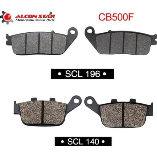 Alconstar- Motocross Disc Brake Pads Front & Rear Brake Pads Set For Honda CB500F CB 500 F 2013 2014 4 Pieces Brake Pads Racing