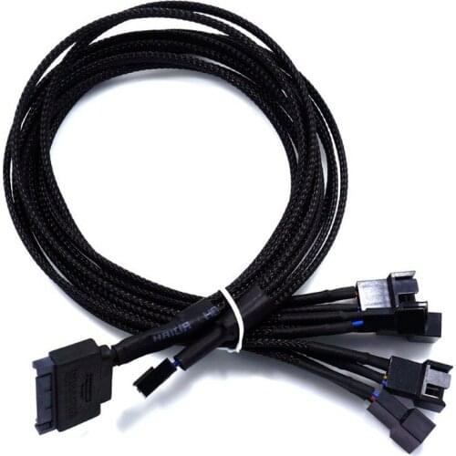 Computer Fan PWM Temperature Control SATA Line One Point Five SATA To 4pin Line One Drag Five Hub Package Net Processing