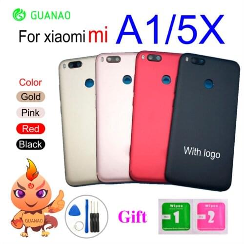 For Xiaomi Mi A1 5X Battery Cover Back Housing Rear Door Case For Xiaomi Mi A1 5X Battery Cover+Power Volume Button Replacement