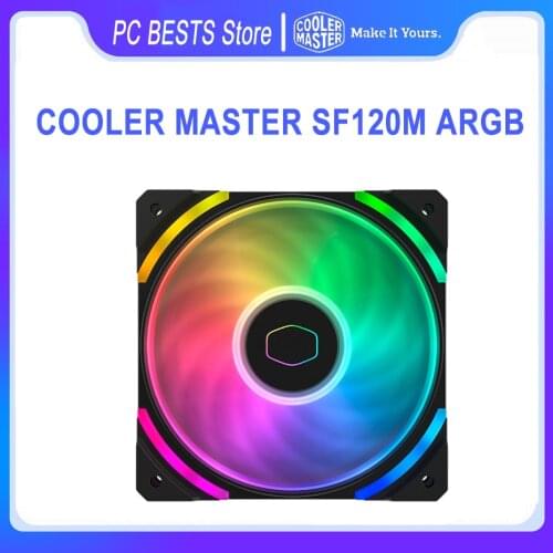 Cooler Master SF120M ARGB 120mm Computer Case Fan 4Pin PWM CPU Cooler Radiator Industrial grade silence Replaces Fan
